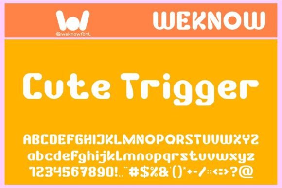 Cute Trigger: A Playful Font for Bold, Modern Designs
