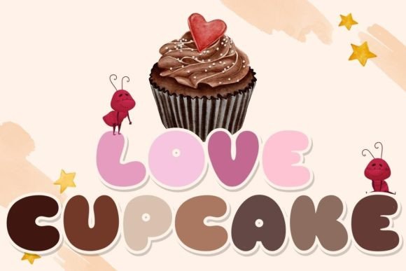 Discover the Sweet Charm of the Love Cupcake Font