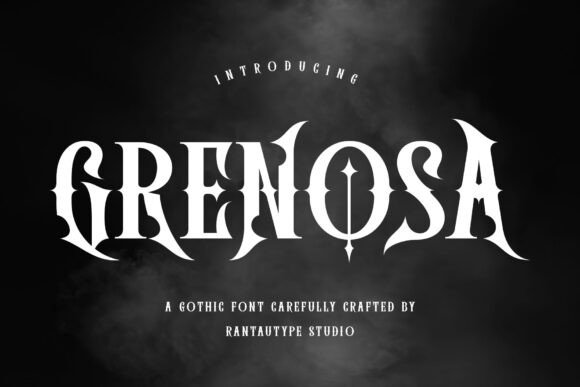 Grenosa: A Gothic Typeface for Dark, Victorian, and Fantasy Design
