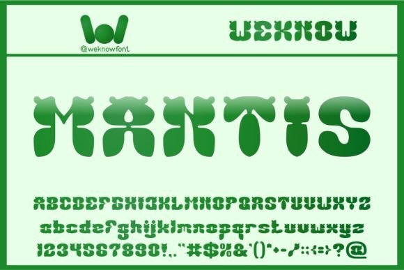 Mantis: A Display Font for Bold Branding and Creative Design