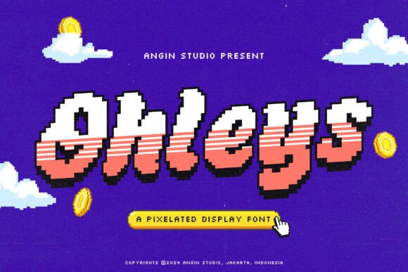 Ohleys: Your Go-To Font for Retro 8-Bit Pixel Art Nostalgia