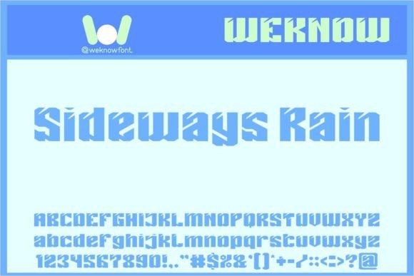 Sideways Rain: The Futuristic Font for Bold Visual Identities