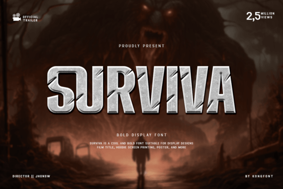 Surviva: The Bold Font for Action-Packed Designs