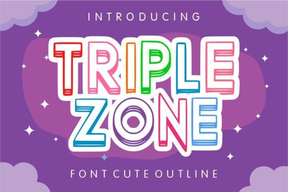 Tripple Zone: A Playful All-Caps Font for Bold Creations